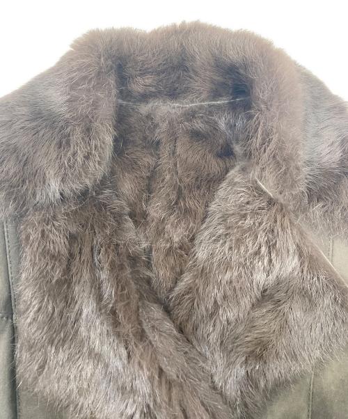 PROFILE（プロフィール）PROFILE (プロフィール) ムートンコート ブラウン サイズ:38の古着・服飾アイテム