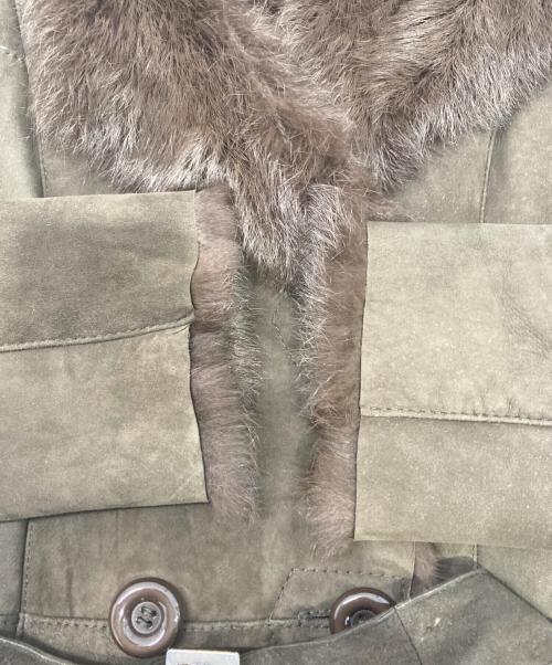 PROFILE（プロフィール）PROFILE (プロフィール) ムートンコート ブラウン サイズ:38の古着・服飾アイテム