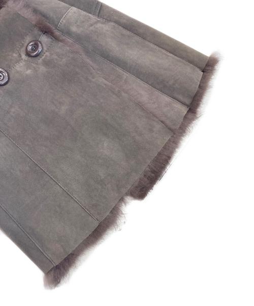 PROFILE（プロフィール）PROFILE (プロフィール) ムートンコート ブラウン サイズ:38の古着・服飾アイテム