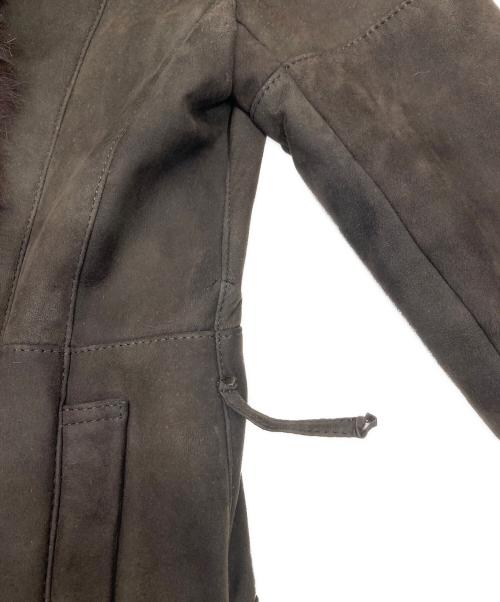 PROFILE（プロフィール）PROFILE (プロフィール) ムートンコート ブラウン サイズ:38の古着・服飾アイテム