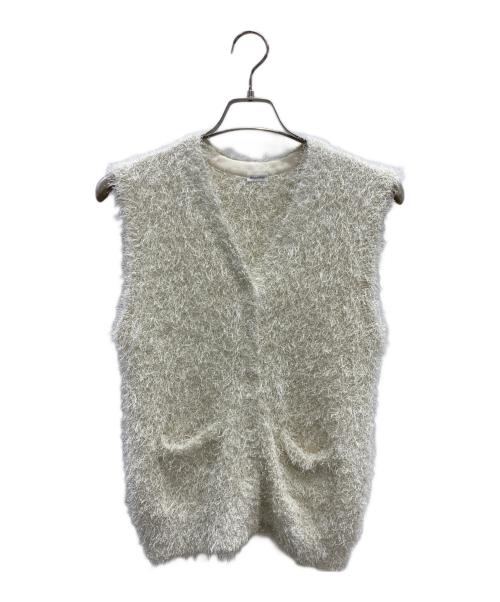 Mila Owen（ミラオーウェン）Mila Owen (ミラオーウェン) Vネックプルオーバーシャギーニットベスト アイボリー サイズ:freeの古着・服飾アイテム