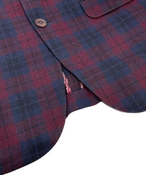 CORNELIANI（コルネリアーニ）CORNELIANI (コルネリアーニ) テーラードジャケット レッド×ネイビー サイズ:50の古着・服飾アイテム