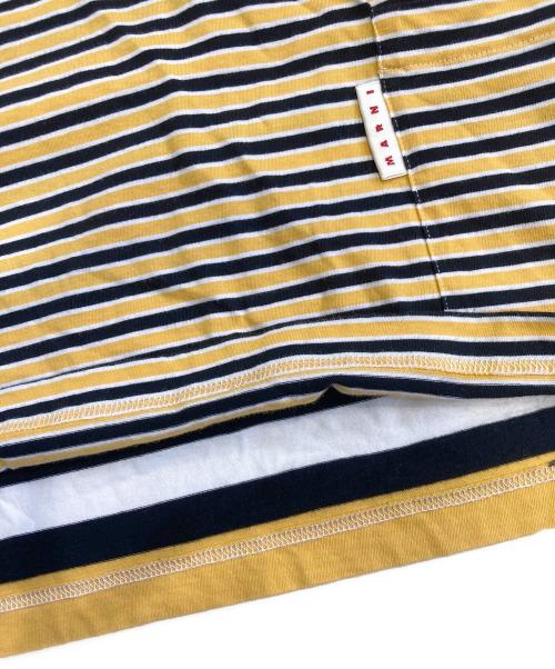 MARNI（マルニ）MARNI (マルニ) ボーダーTシャツ イエロー サイズ:48の古着・服飾アイテム