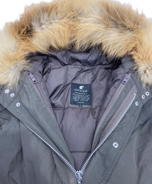 LOVELESS（ラブレス）LOVELESS (ラブレス) ライナー付きフォックスファー中綿モッズコート カーキ サイズ:Mの古着・服飾アイテム