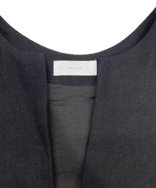 KAGURE（カグレ）kagure (カグレ) ノースリーブスッキパーリネンワンピース ブラック サイズ:FREEの古着・服飾アイテム