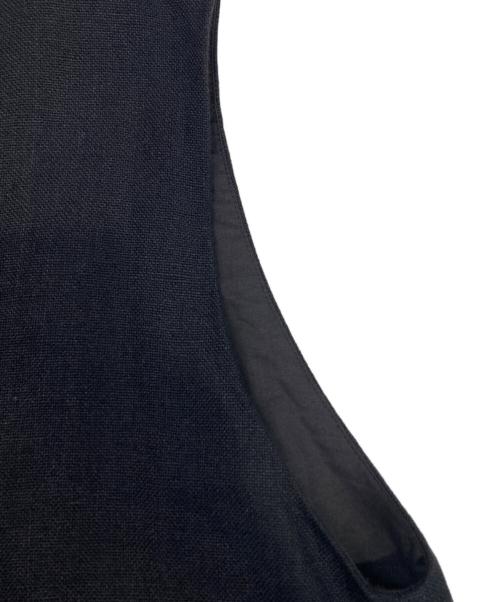 KAGURE（カグレ）kagure (カグレ) ノースリーブスッキパーリネンワンピース ブラック サイズ:FREEの古着・服飾アイテム