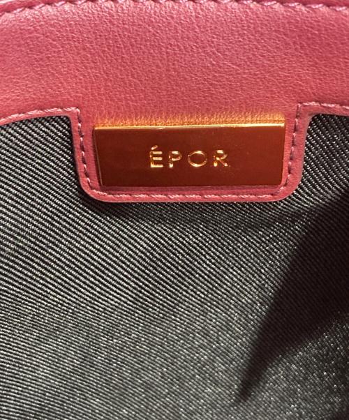 EPOR（エポール）EPOR (エポール) スクエアショルダーバッグ レッドの古着・服飾アイテム
