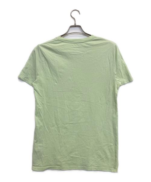 MM6 Maison Margiela（エムエムシックスメゾンマルジェラ）MM6 Maison Margiela (エムエムシックスメゾンマルジェラ) Torn T-shirt Branded With Numeric Logo 黄緑 サイズ:16の古着・服飾アイテム