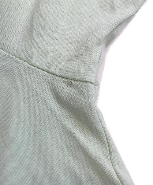 MM6 Maison Margiela（エムエムシックスメゾンマルジェラ）MM6 Maison Margiela (エムエムシックスメゾンマルジェラ) Torn T-shirt Branded With Numeric Logo 黄緑 サイズ:16の古着・服飾アイテム
