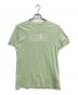 MM6 Maison Margiela（エムエムシックスメゾンマルジェラ）の古着「Torn T-shirt Branded With Numeric Logo」｜黄緑