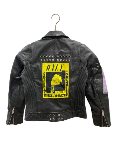 DIESEL（ディーゼル）DIESEL (ディーゼル) レザーライダースジャケット ブラック サイズ:10の古着・服飾アイテム