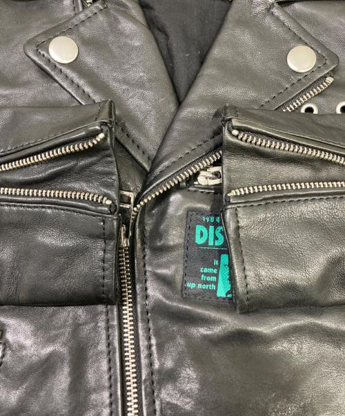 DIESEL（ディーゼル）DIESEL (ディーゼル) レザーライダースジャケット ブラック サイズ:10の古着・服飾アイテム