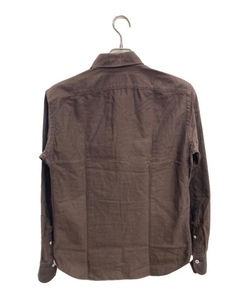 giannetto（ジャンネット）giannetto (ジャンネット) ホリゾンタルカラーシャツ ブラウン サイズ:Mの古着・服飾アイテム