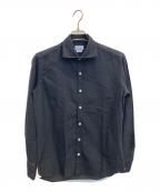 giannettoジャンネット）の古着「ホリゾンタルカラーシャツ」｜ブラック