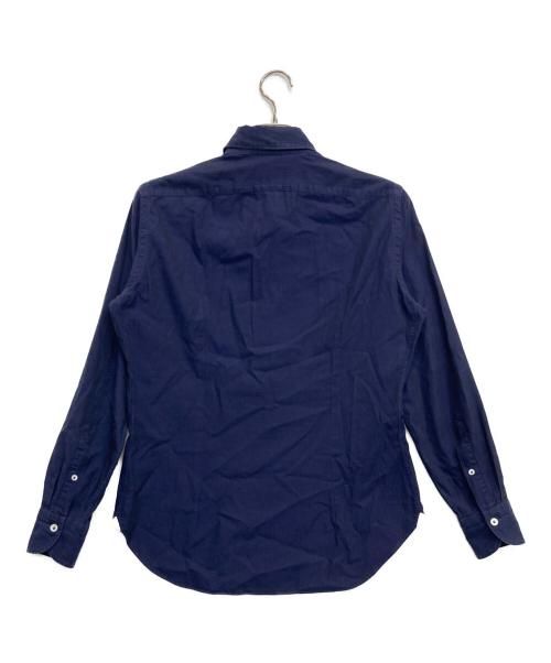 giannetto（ジャンネット）giannetto (ジャンネット) ホリゾンタルカラーシャツ ネイビー サイズ:Mの古着・服飾アイテム