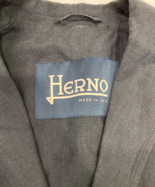 HERNO（ヘルノ）HERNO (ヘルノ) リネンジャケット グレー サイズ:44の古着・服飾アイテム