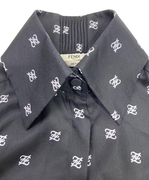 FENDI（フェンディ）FENDI (フェンディ) シルクツイルドレスワンピース ブラック サイズ:36の古着・服飾アイテム