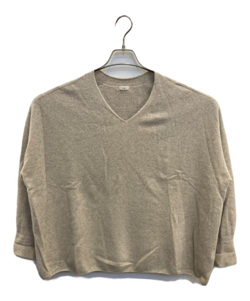 IENA（イエナ）IENA (イエナ) Fineニュージーウール ニュアンス Vプルオーバー ベージュ サイズ:表記無しの古着・服飾アイテム