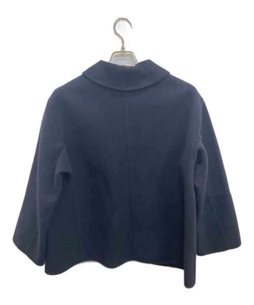 DoCLASSE（ドゥクラッセ）DoCLASSE (ドゥクラッセ) カシミヤ混ウールリバー・2WAYショートコート ネイビー サイズ:9の古着・服飾アイテム
