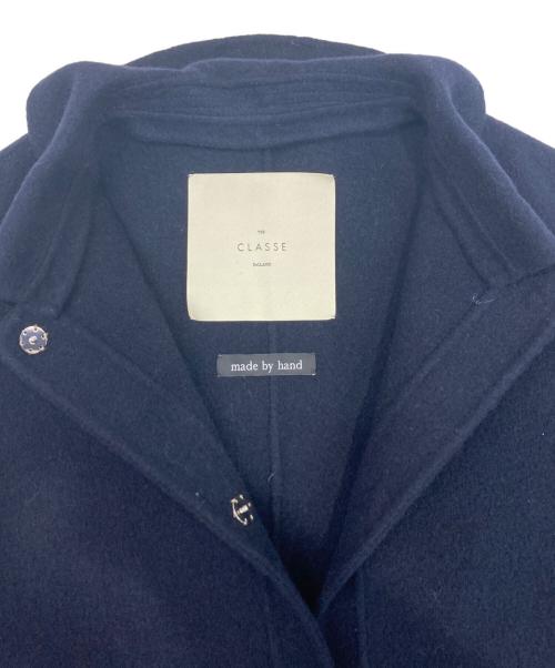 DoCLASSE（ドゥクラッセ）DoCLASSE (ドゥクラッセ) カシミヤ混ウールリバー・2WAYショートコート ネイビー サイズ:9の古着・服飾アイテム