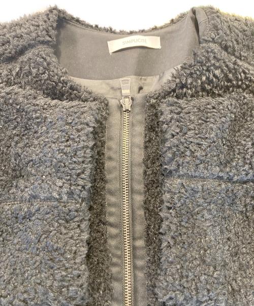 SIMPLICITE（シンプリシテ）simplicite (シンプリシテ) ボアコート ブラック サイズ:FREEの古着・服飾アイテム