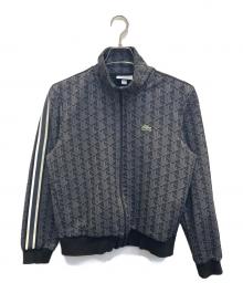 LACOSTE（ラコステ）の古着「モノグラムジャカードトラックジャケット」｜ブラック