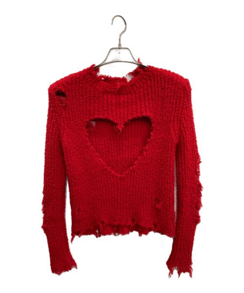 SLY（スライ）SLY (スライ) HEART HOLE 2WAY CRUSH レッド サイズ:FREE 未使用品の古着・服飾アイテム