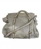 MIU MIUミュウミュウ）の古着「サイドリボンヴィッテロ2WAYバッグ」｜グレー