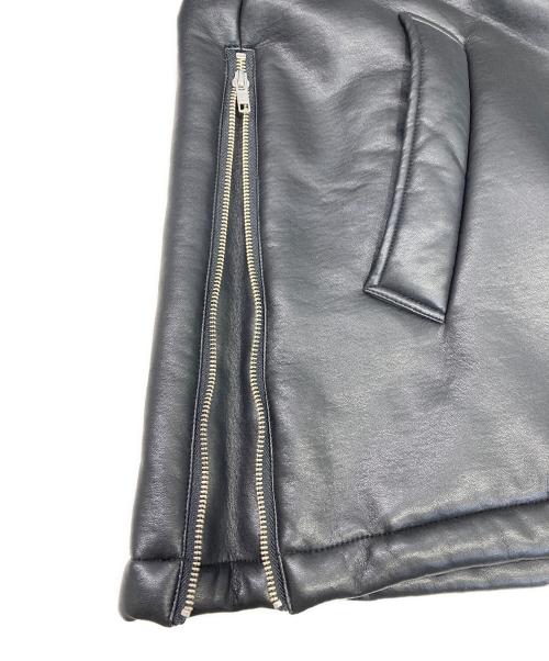 HARE（ハレ）HARE (ハレ) フェイクレザームートンOVERコート ブラック サイズ:Mの古着・服飾アイテム