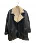 HARE（ハレ）の古着「フェイクレザームートンOVERコート」｜ブラック