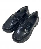 Au BANNISTERオゥ バニスター）の古着「ローファーモチーフスニーカー」｜ブラック