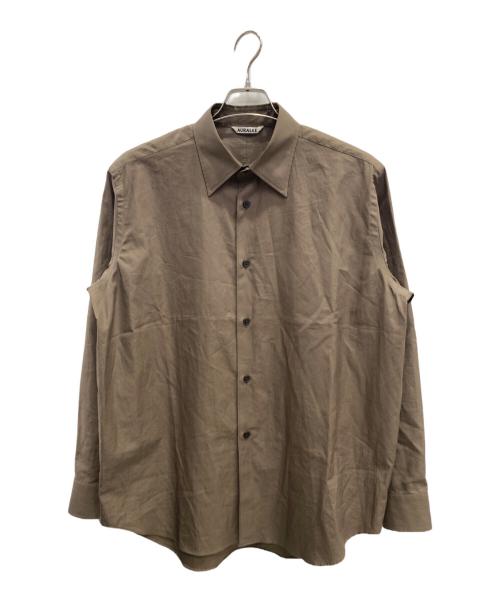 AURALEE（オーラリー）AURALEE (オーラリー) レギュラーカラーシャツ ブラウン サイズ:3の古着・服飾アイテム