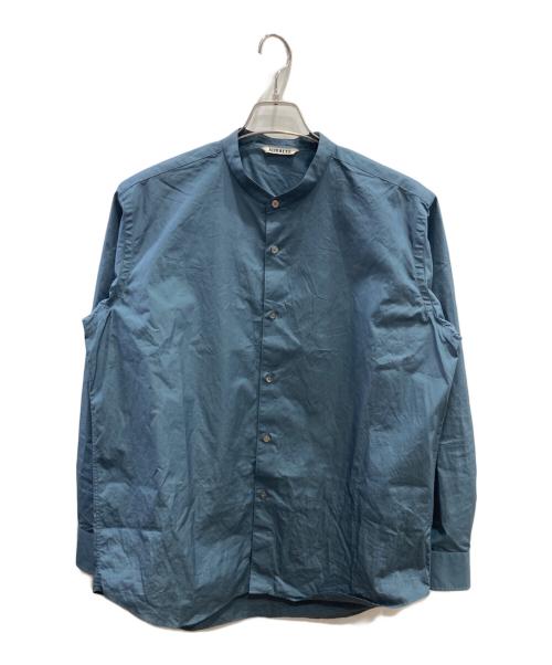 AURALEE（オーラリー）AURALEE (オーラリー) ノーカラーシャツ グリーン サイズ:3の古着・服飾アイテム