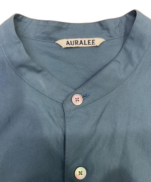 AURALEE（オーラリー）AURALEE (オーラリー) ノーカラーシャツ グリーン サイズ:3の古着・服飾アイテム