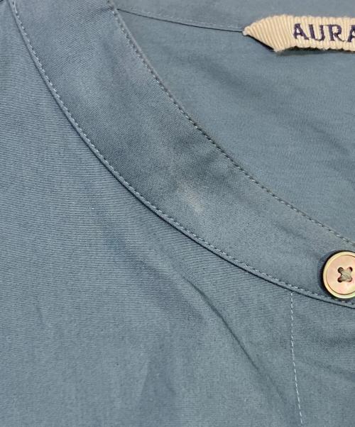 AURALEE（オーラリー）AURALEE (オーラリー) ノーカラーシャツ グリーン サイズ:3の古着・服飾アイテム