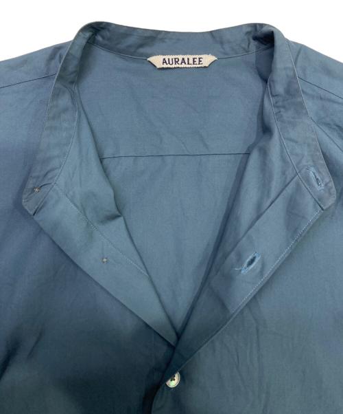 AURALEE（オーラリー）AURALEE (オーラリー) ノーカラーシャツ グリーン サイズ:3の古着・服飾アイテム