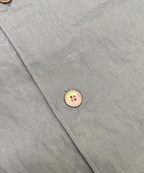 AURALEE（オーラリー）AURALEE (オーラリー) ノーカラーシャツ グリーン サイズ:3の古着・服飾アイテム