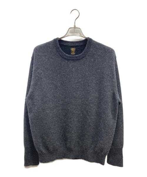 BATONER（バトナ―）BATONER (バトナ―) 天竺クルーネックニット ダークグレー サイズ:2の古着・服飾アイテム