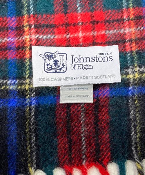 JOHNSTONS OF ELGIN（ジョンストンズオブエルガン）JOHNSTONS OF ELGIN (ジョンストンズオブエルガン) カシミヤストール ブラックの古着・服飾アイテム