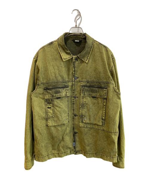 DIESEL（ディーゼル）DIESEL (ディーゼル) ワークシャツ イエロー サイズ:Lの古着・服飾アイテム