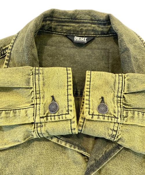 DIESEL（ディーゼル）DIESEL (ディーゼル) ワークシャツ イエロー サイズ:Lの古着・服飾アイテム