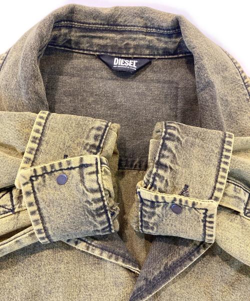DIESEL（ディーゼル）DIESEL (ディーゼル) ワークシャツ イエロー サイズ:Lの古着・服飾アイテム