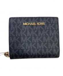 MICHAEL KORS（マイケル・コース）の古着「総柄2つ折り財布」｜グレー