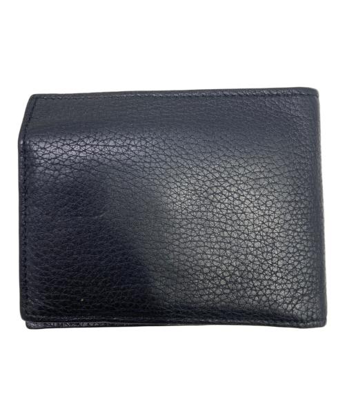 FENDI（フェンディ）FENDI (フェンディ) カーフスキン2つ折り財布 ブラックの古着・服飾アイテム