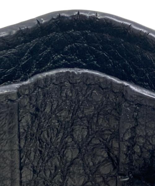 FENDI（フェンディ）FENDI (フェンディ) カーフスキン2つ折り財布 ブラックの古着・服飾アイテム