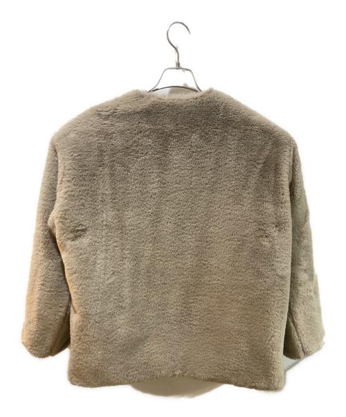 Mila Owen（ミラオーウェン）Mila Owen (ミラオーウェン) リバーシブルエコファージャケット ベージュ サイズ:freeの古着・服飾アイテム