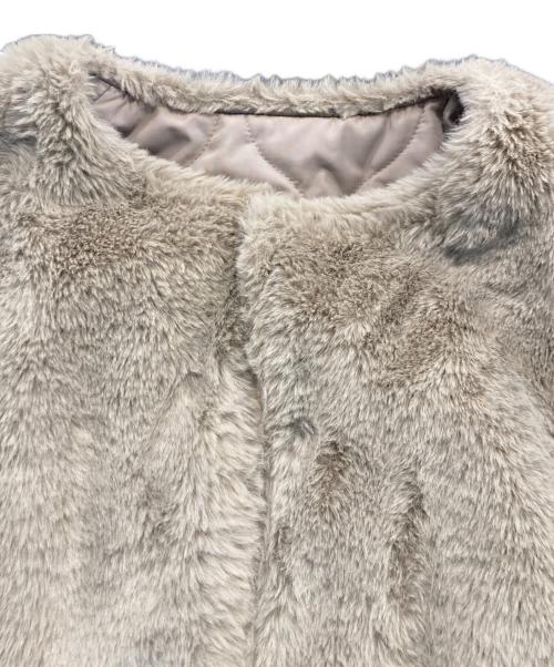 Mila Owen（ミラオーウェン）Mila Owen (ミラオーウェン) リバーシブルエコファージャケット ベージュ サイズ:freeの古着・服飾アイテム