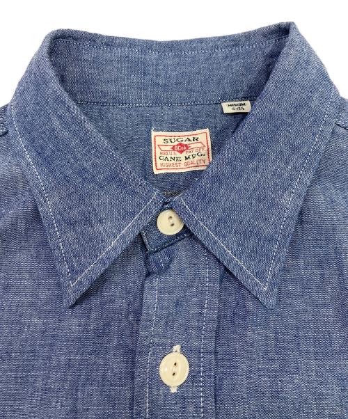 SUGAR CANE（シュガーケーン）SUGAR CANE (シュガーケーン) シャンブレーシャツ ネイビー サイズ:Mの古着・服飾アイテム