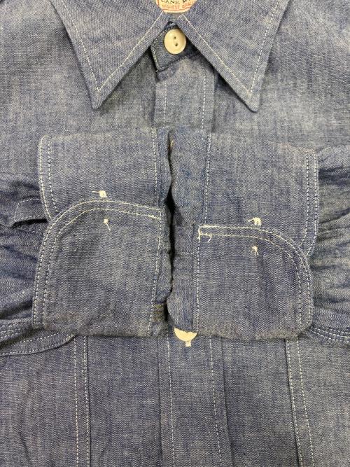 SUGAR CANE（シュガーケーン）SUGAR CANE (シュガーケーン) シャンブレーシャツ ネイビー サイズ:Mの古着・服飾アイテム