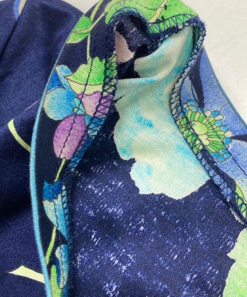 LEONARD（レオナール）LEONARD (レオナール) 半袖ワンピース ネイビー サイズ:Lの古着・服飾アイテム